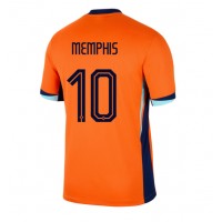 Stroje piłkarskie Niderlandy Memphis Depay #10 Koszulka Podstawowej ME 2024 Krótki Rękaw